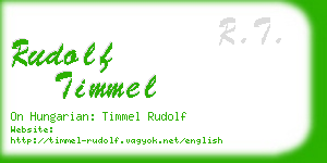 rudolf timmel business card